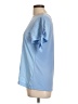 Ann Taylor 100% Polyester Blue Short Sleeve Blouse Size L - photo 5