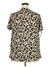 Unbranded Animal Print Tan Short Sleeve Blouse Size 2X - photo 2