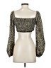 Shein Gold Long Sleeve Blouse Size XS - photo 2