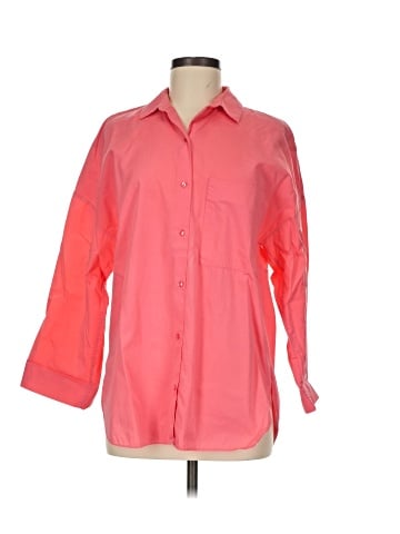 Zara Collection 3/4 Sleeve Button-Down Shirt (view 1)