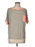 7th Ray Stripes Tan Short Sleeve T-Shirt Size L - photo 1