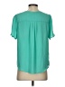 19 Cooper 100% Polyester Teal Short Sleeve Blouse Size S - photo 2