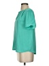 19 Cooper 100% Polyester Teal Short Sleeve Blouse Size S - photo 5