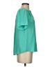 19 Cooper 100% Polyester Teal Short Sleeve Blouse Size S - photo 4