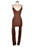 PrettyLittleThing Solid Brown Jumpsuit Size L - photo 1