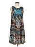 Madison Leigh Paisley Blue Casual Dress Size 6 - photo 1