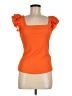 Shein Orange Short Sleeve Top Size 6 - photo 1