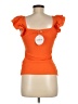 Shein Orange Short Sleeve Top Size 6 - photo 2