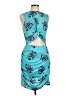 Unbranded Tropical Teal Cocktail Dress Size L - photo 1