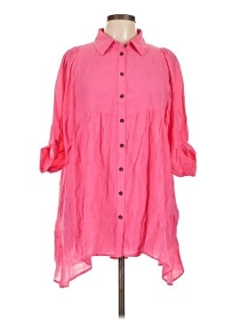 Zenana 3/4 Sleeve Button-Down Shirt (view 1)