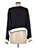 Theory 100% Silk Black 3/4 Sleeve Top Size M - photo 2