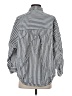 French Connection Stripes Silver Long Sleeve Button-Down Shirt Size S - photo 2
