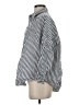 French Connection Stripes Silver Long Sleeve Button-Down Shirt Size S - photo 5