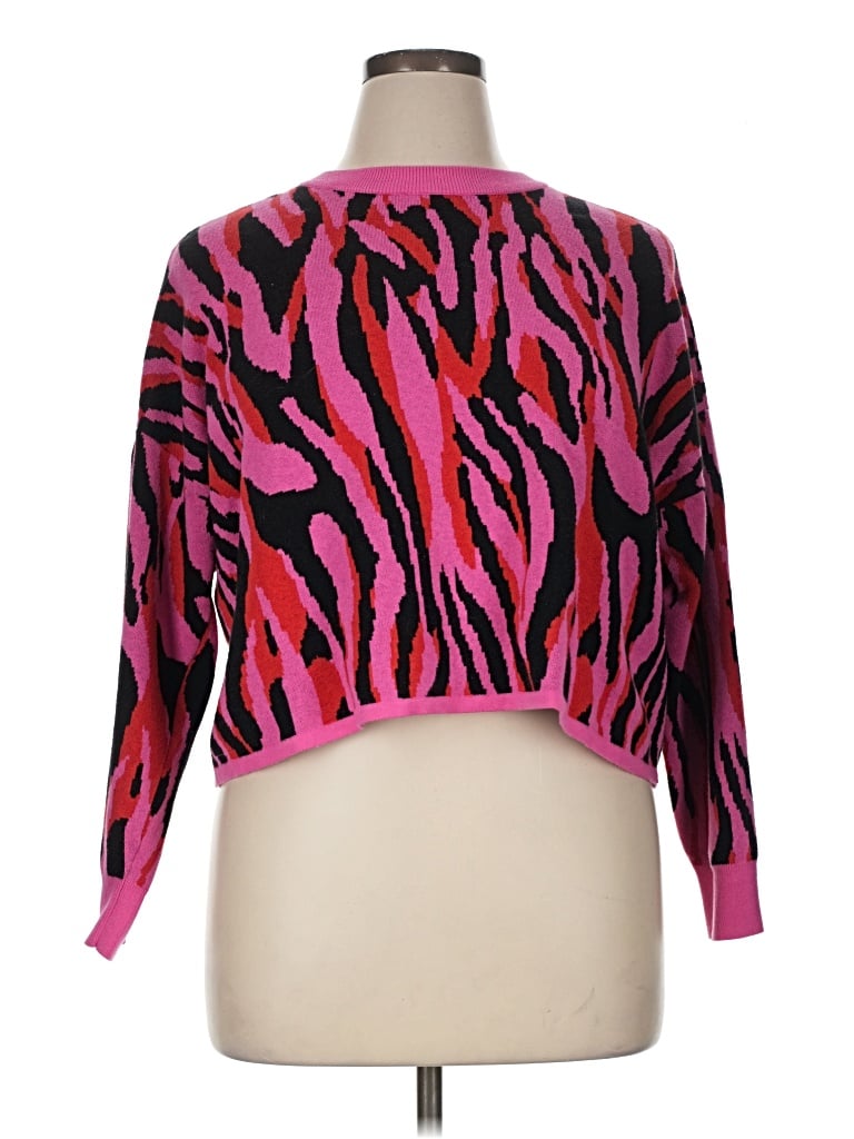 Pre-owned Bar Iii Pullover Sweater In Pink
