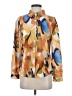 Unbranded 100% Polyester Print Orange Long Sleeve Blouse Size S - photo 1