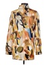 Unbranded 100% Polyester Print Orange Long Sleeve Blouse Size S - photo 2