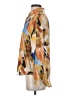 Unbranded 100% Polyester Print Orange Long Sleeve Blouse Size S - photo 5