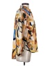 Unbranded 100% Polyester Print Orange Long Sleeve Blouse Size S - photo 4