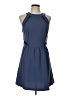 BCBGeneration 100% Polyester Solid Blue Casual Dress Size 12 - photo 1