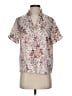 J by Joie 100% Polyester Floral White Short Sleeve Blouse Size S - photo 1