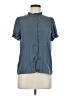 T Tahari 100% Polyester Blue Short Sleeve Blouse Size M (estimated) - photo 1