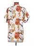 Unbranded 100% Polyester Floral Orange Short Sleeve Blouse Size S - photo 2