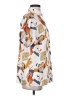 Unbranded 100% Polyester Floral Orange Short Sleeve Blouse Size S - photo 4