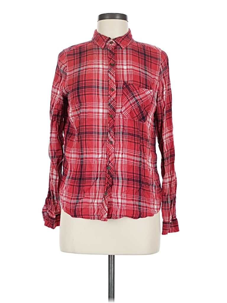 Pre-owned Universal Thread Long Sleeve Button Down Shirt In Red