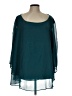 JJ's House 100% Polyester Teal 3/4 Sleeve Blouse Size 1X (estimated) - photo 1