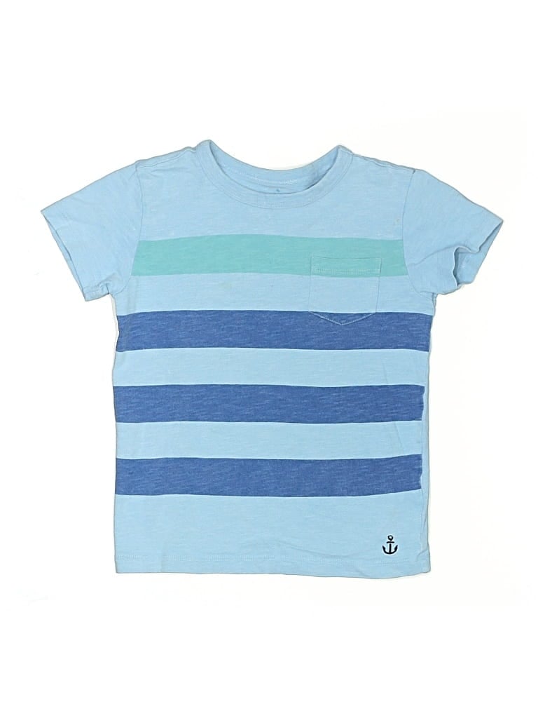 Pre-owned Crewcuts Kids' Short Sleeve Top Blue Tops
