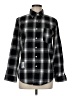 Unbranded Checkered-gingham Black Long Sleeve Button-Down Shirt Size M - photo 1