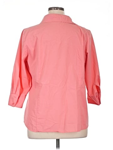 Worthington 3/4 Sleeve Button-Down Shirt (view 2)