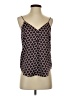 Express Argyle Chevron-herringbone Burgundy Black Sleeveless Blouse Size XS - photo 1