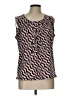 Jones Studio 100% Polyester Burgundy Sleeveless Blouse Size L - photo 1