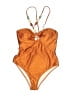 Unbranded Print Orange One Piece Swimsuit Size M - photo 1