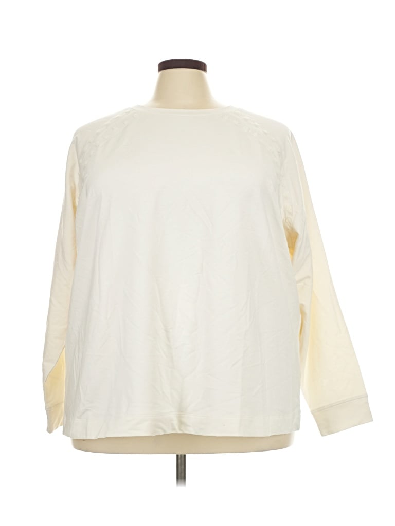 Pre-owned D&co. 3/4 Sleeve T-shirt In Ivory