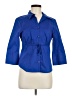 Assorted Brands Blue 3/4 Sleeve Button-Down Shirt Size M - photo 1