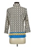 J. McLaughlin Blue 3/4 Sleeve Blouse Size M - photo 2