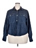 Free Assembly Blue Long Sleeve Button-Down Shirt Size XXL - photo 1