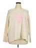 CeCe Hearts Ivory Pullover Sweater Size 2X - photo 1