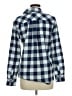 Vineyard Vines Performance 100% Polyester Checkered-gingham Blue Long Sleeve Blouse Size 6 - photo 2