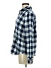 Vineyard Vines Performance 100% Polyester Checkered-gingham Blue Long Sleeve Blouse Size 6 - photo 5