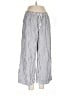 Caslon Stripes Silver Linen Pants Size M - photo 1