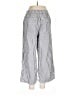 Caslon Stripes Silver Linen Pants Size M - photo 2