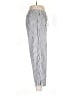 Caslon Stripes Silver Linen Pants Size M - photo 4