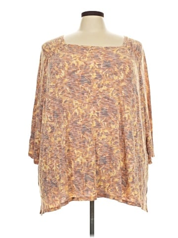 LOGO by Lori Goldstein 3/4 Sleeve Top (view 1)