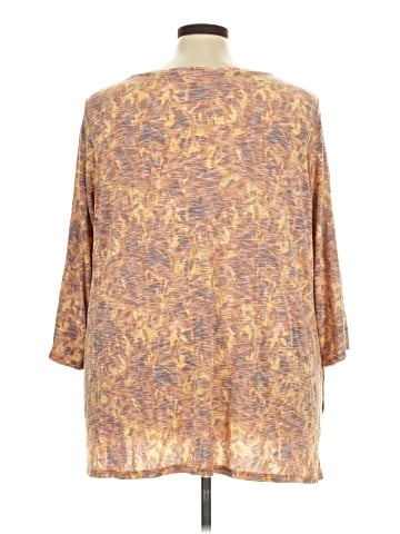 LOGO by Lori Goldstein 3/4 Sleeve Top (view 2)