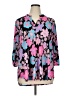 Dear Scarlett Floral Pink Black 3/4 Sleeve Blouse Size XL - photo 1