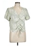 Gilli 100% Polyester Green Short Sleeve Blouse Size L - photo 1