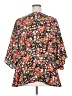 Emily Wonder 100% Polyester Orange 3/4 Sleeve Blouse Size 2X - photo 2